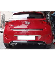 Hyundai i30 Sport Difüzör Piona Black + Egzoz Ucu Kromlar 2012 2013 2014 2015 2016 2017