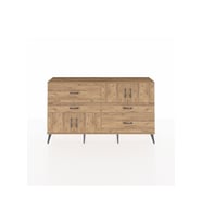 Arges Konsol 2 Raflı 4 Çekmeceli 4 Kapaklı 176x30x99 Çam-Çam