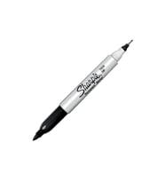 Sharpie Twin Çift Uçlu Permanent Markör Siyah (1 Kutu 12 Adet)