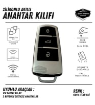 Volkswagen Passat B6 B7 Uyumlu Silikon Anahtar Kılıfı Oto Anahtar Kabı Darbe Emici Anahtarlık