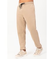 Maraton Sportswear Oversize Erkek  Lastik Paça  Basic Açık Vizon Eşofman Altı 22384