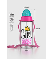 Renga Sonic Air Desenli 500 ml Askılı Pipetli Tritan Çocuk Matara 912058 Pembe-Mint (Mint-Pembe)