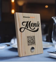 BK Gift Restoran & Cafe & Barlara Özel Doğal Ahşap QR Menü Standı – Metal Ayaklı (10x15 cm), Cafe&Bar için QR kodlu Tabela, QR kodlu Masa Dekoru
