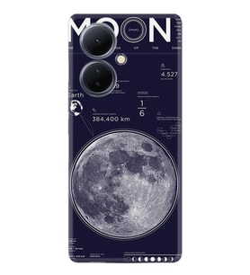 Vivo V29 Lite Kılıf Resimli Desenli Baskılı Silikon Moon info 1424