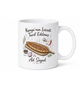 Etliekmek Fırın Küreği Çizimli Esprili Konya Gurme Kupa Bardak Hediye