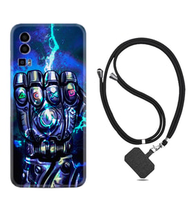 General Mobile Gm 23 Kılıf Silikon Boyun Askılı İpli Desenli Silikon Thunder Play 1760