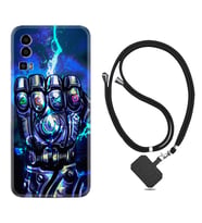 General Mobile Gm 23 Kılıf Silikon Boyun Askılı İpli Desenli Silikon Thunder Play 1760