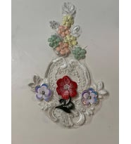 26X14 CM BONCUKLU PAYETLİ NAKIŞ İŞLEME GÜPÜR APLİKE ARMA YAMA