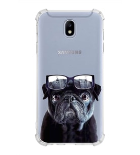 PrintiFy Samsung Galaxy J7 Pro Uyumlu Köpek 3 Baskılı Şeffaf Köşe Korumalı Antişok Kılıf