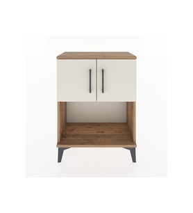Arges Komodin 2 Raflı 2 Kapaklı 60x30x80 Çam-Aytaşı