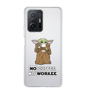 Xiaomi Mi 11T - 11T Pro Uyumlu Yoda Coffee Tasarımlı Şeffaf Telefon Kılıfı