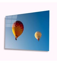 İdealizbiz Uçan Balonlar Cam Tablo 4mm Dayanıklı Temperli Cam
