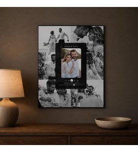 Kişiye Özel Çoklu Fotoğraf Kolajlı Şarkı Tablosu