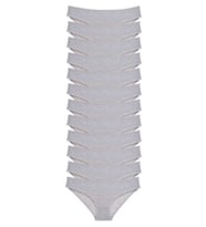 12 adet Süper Eko Set Likralı Kadın Slip Külot Gri