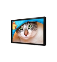 Kedi Çerçeveli Mdf Tablo