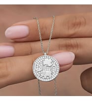 925 Ayar Gümüş Fil Motifli Şans Kadın Kolye (Karışık)