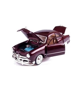 Motormax Motor Max 1:24 1949 Ford Coupe Diecast Model Araba Bordo