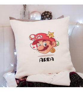 Süper Mario Tasarımlı Yastık Kişiye Özel