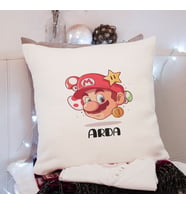 Süper Mario Tasarımlı Yastık Kişiye Özel
