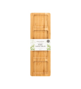 Bambu Sunum Tabağı - 4 Bölmeli