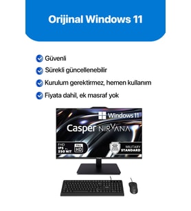 Nirvana A80 Intel Core i7-13620H 16GB RAM 1TB NVME SSD Windows 11 Home All In One A80.1362-BF00A-V-S