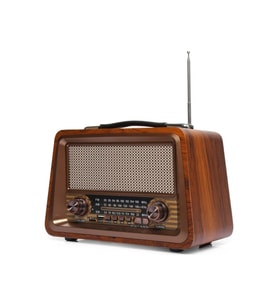 Nostaljik Radyo Gerçek Ahşap Eskitme Bluetooth Hoparlör Mp3 Çalar Müzik Kutusu