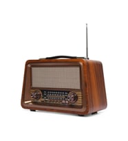 Nostaljik Radyo Gerçek Ahşap Eskitme Bluetooth Hoparlör Mp3 Çalar Müzik Kutusu