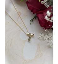 Unisex Gold Balon T Harf Hediye Kolye (Altın)