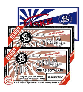 Viktoria Kumaş Boyası Açık Kahve 2Pk+Fiske Sabitleme 1Pk