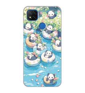 Xiaomi Redmi 9C / 10A Uyumlu Panda Tasarımlı Şeffaf Telefon Kılıfı