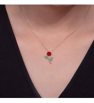 LOTUS ÇİÇEĞİ 925 AYAR GÜMÜŞ KOLYE