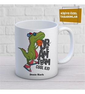 Kişiye Özel İsim Yazılabilir Dr Team Cool Kid Kupa Bardak