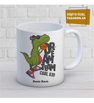 Kişiye Özel İsim Yazılabilir Dr Team Cool Kid Kupa Bardak