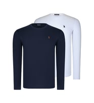 İKİLİ SET T8588 DEWBERRY YUVARLAK YAKA ERKEK SWEATSHIRT-BEYAZ-LACİVERT