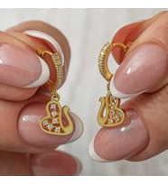 Gümüş Sallantılı Gold Kuğu Kadın Küpe