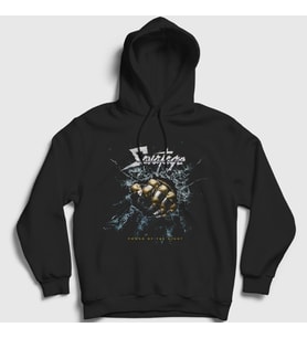 Presmono Unisex Siyah Power Of The Night Savatage Kapüşonlu Sweatshirt 551137tt