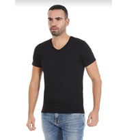 YILDIZ 151 ERKEK MODAL V YAKA KISA KOL ATLET TEKLİ
