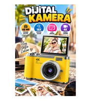 48 MP Dijital Kamera 18X Zoom Flip Ekranlı Vlog ve Selfie Çekim Özellikli