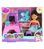 Mulvxurg  Urg02 Cute Doll Mini Bebek Aksesuarlı Ve Makyaj Masalı Oyun Seti (Mulvix)