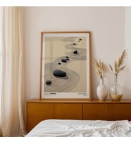 Beige Japandi Art : Zen Meditation Room Decor ( )
