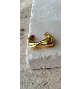 Ear Cuff Küpe Tekli 925 Ayar (Gold)