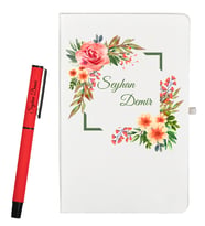 Anneler Günü Hediyesi Kişiye Özel Defter ve Roller Kalem Seti