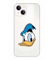 Apple iPhone 13 Mini Uyumlu Kapak Donald Duck Tasarımlı Şeffaf Silikon Kılıf