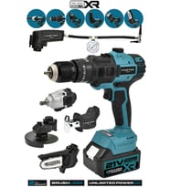 21V 6 Başlıklı Set Taşlama Somun Sıkma Hava Pompası Tilki Kuyruğu Dal Budam
