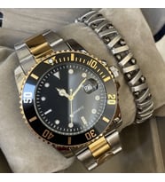 Zamanın Ötesinde Bir Stil: Hematit Bileklik ve Rolex Model Çelik Takvimli Erkek Kol Saati Erkeğe Hediye Babaya Kocaya Hediye Eşe Sevgiliye Hediye Kardeşe Arkadaşa Hediye Doğum Günü Hediyesi Yıldönümü Hediyesi