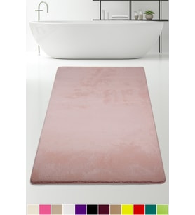 Elite Pudra 100x150 cm Büyük Ebat Peluş Banyo Paspası Kaymaz  Banyo Halısı