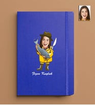Kişiye Özel Kadın Model 13x21 Mavi Defter-46
