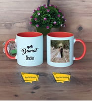 Damat Kupa Bardak Turuncu Fotoğraflı