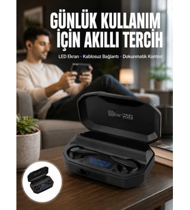Kulak İçi Bluetooth Kulaklık Rgb Işıklı Çift Mikrofonlu İos/android Uyumlu Bt 5.2 Yeni Nesil