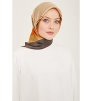 Sura İpek Eşarp  91114D (S ) (Füme)